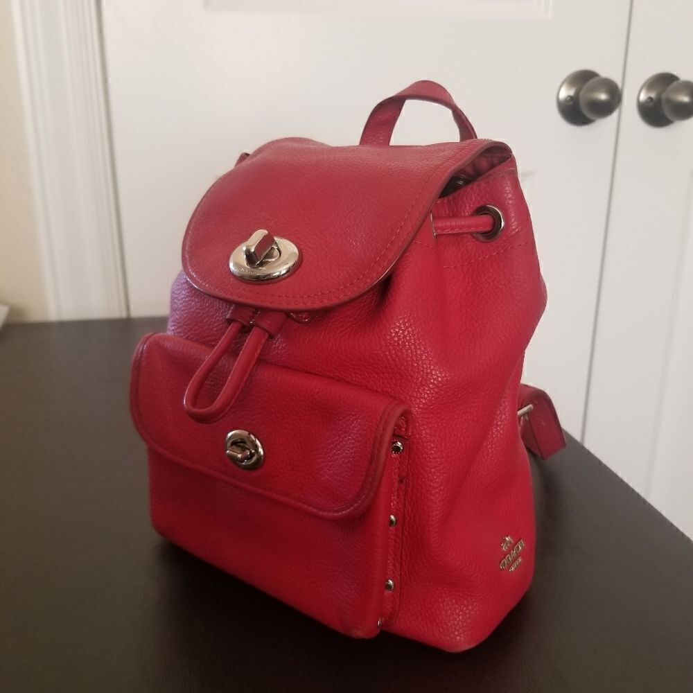 Coach Mini Leather Backpack - Picture 2 of 9